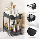 PHINOX UNDER SINK ORGANIZERS AND STORAGE KITCH 2 TIER PULL OUT - 2 PACK - BLACK - Like New
