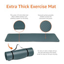 Amazon Basics Extra Thick Exercise Yoga Gym Floor Mat Carrying Strap - Cyan - Brand New