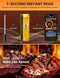 ImSaferell Wireless Meat Thermometer FM210, Black/Yellow - Like New