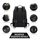 GOLF SUPAGS LAPTOP BACKPACK FOR WOMEN SLIM COMPUTER BAG TRAVEL 15.6 - BLACK - Like New