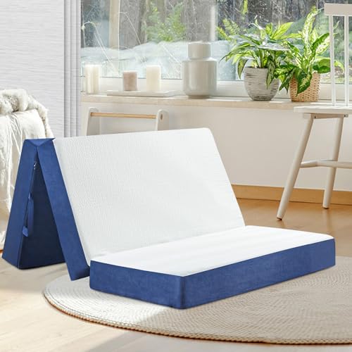 CYMULA Folding Mattress Full, 6 Inch Foldable Trifold Mattress, Port Memory - Like New