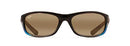 MAUI JIM UNISEX KIPAHULU POLARIZED WRAP SUNGLASSES - Marlin/Hcl Bronze Polarized - Like New