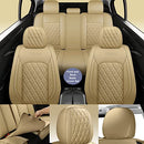 TAPHA EXECUTIVE LEATHERETTE CAR SEAT COVER & CUSHION, UNIVERSAL - BEIGE - Like New