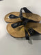BIRKENSTOCK MEN'S GIZEH BIRKO FLOR SANDALS - SIZE: 10 - PATENT BLACK (GLOSSY) - Like New