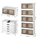 HEALSMART Plastic Storage Bins with Lids, 200 Quart, 5 Pack, Beige Wardrobe - Like New