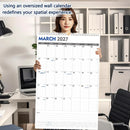 GUASSLEE 2026-2027 EXTRA LARGE 36"X24" VERTICAL WALL 18-MONTHS TOTAL - WHITE - Brand New