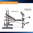 Marcy Folding Standard Weight Bench, Easy Storage, Incline MWB-20100 - Black - Like New