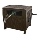 Suncast 175 ft. Wicker Style Hose Hideaway with Hose Guide, Java - Brand New