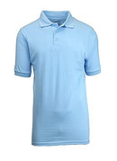 GALAXY BY HARVIC MENS POLO PIQUE SHIRT SIZE LARGE - LIGHT BLUE - Brand New