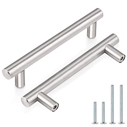 Probrico 10 Pack Euro Style T Bar Cabinet Pulls Stainless Steel Kitchen Handles - Brand New