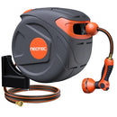 NEOTEC RETRACTABLE GARDEN HOSE REEL 1/2" X 65 FT WALL MOUNTED G201220 - GRAY - Like New