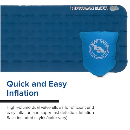 BIG AGNES BOUNDARY DELUXE INSULATED SLEEPING PAD 20X72 GIBRALTAR SEA - Brand New