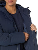 AMAZON ESSENTIALS MEN'S MID-LENGTH HOODED PUFFER COAT BIG & TALL SIZE 4XL ,NAVY - Brand New