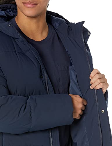 AMAZON ESSENTIALS MEN'S MID-LENGTH HOODED PUFFER COAT BIG & TALL SIZE 4XL ,NAVY - Brand New