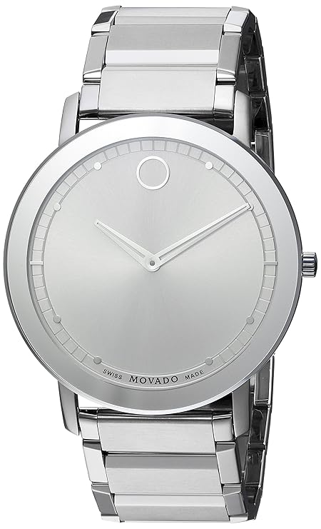 MOVADO SWISS QUARTZ STAINLESS STEEL CASUAL WATCH - Silver-Toned - Like New