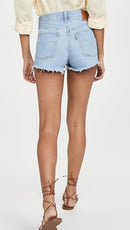 563270086 LEVI'S WOMEN 501 2.0 ROLL SHORTS - SIZE 30 - LUXOR HEAT BLUE - Brand New