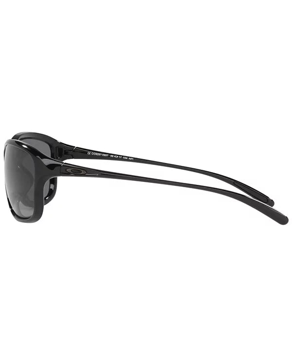 OAKLEY WOMEN'S SUNGLASSES OO9297 SHE'S 59. 57MM - POLISHED BLACK GRAY LENSES - Like New