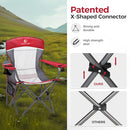 ALPHA CAMP Oversized Mesh Back Camping Folding Chair Heavy Duty Support 350 - Brand New