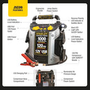 STANLEY 1000 PEAK AMP AUTOMOTIVE JUMP STARTER PORTABLE POWER - BLACK/GRAY - Like New