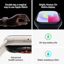 APPLE WATCH SERIES 9 GPS CELLULAR 45MM CLAY SPORT BAND M/L - GOLD/CLAY STAINLESS - Like New