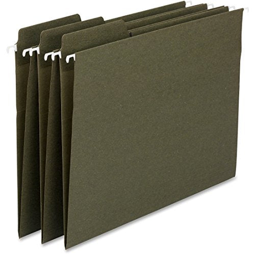 SMEAD 100% RECYCLED FASTAB HANGING FILE FOLDER STANDARD GREEN 20 PER 64137 - Brand New