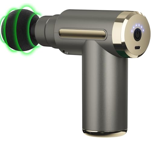 COTSOCO MASSAGE GUN, DEEP TISSUE PAIN RELIEF, 4 MASSAGE HEADS, M697 - GRAY - Like New