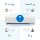 hOmeLabs Split Type Inverter Air Conditioner with Heat Function 12,000 BTU 230V - Like New
