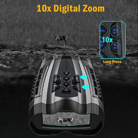 NIGHT VISION GOGGLES 4K INFRARED DIGITAL BINOCULARS4000MAH RECHARGEABLE - BLACK - Like New