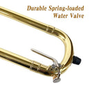 MODOUSTRING BB TENOR SLIDE TROMBONE B FLAT BRASS TROMBONE GOLD LACQUER - GOLD - Like New