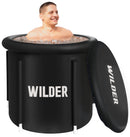 WILDER PORTABLE ICE BATH TUB FOR COLD PLUNGE THERAPY 29.5'' X 31.5'', XL - BLACK - Like New