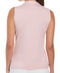 CALLAWAY WOMEN'S TONAL HEATHER QUARTER ZIP SLEEVELESS POLO SHIRT S - PINK NECTAR - Brand New