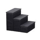 Etna 3-Step Pet Steps with Storage Fold Away Pet Stairs for Dogs Cats - Black - Brand New