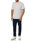 AMAZON ESSENTIALS MEN'S SLIM-FIT POPLIN SHIRT SIZE: MEN M - PINK BUFFALO PLAID - Brand New