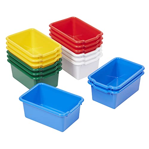 ECR4KIDS SCOOP FRONT STORAGE BIN 15-PIECE ASSORTED ELR-0482-15-AS - MULTICOLOR - Like New