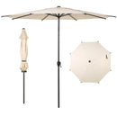 ABBA PATIO OUTDOOR 11-FT. CENTER POLE PATIO UMBRELLA W/ 8 RIBS CRANK - BEIGE - Like New