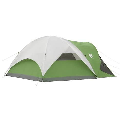 COLEMAN EVANSTON TENT WITH SCREEN ROOM 6 WEATHERPROOF SETS UP IN 15 MINS - GREEN - Like New