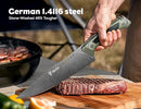 8 Inch Professional Chef Knife with Leather Sheath, Ultra Sharp Kitchen Knife - Like New