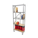 ORIGAMI RPR 5-TIER SLIM PANTRY RACKS FOLDABLE STEEL WHEELS - Scratch & Dent