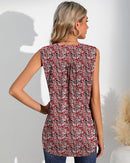 LOCOOWAI Woman's Tank Tops Sleeveless Pleated T-Shirts Summer Dressy - XL - Brand New