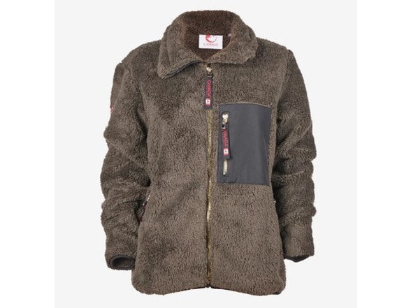 CANADA WEATHER GEAR WOMEN'S FLEECE SWEATER FULL ZIP - SIZE: WOMEN L - OLIVE - Brand New