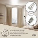 Umbra Anywhere Expandable Curtain Rod and Room Divider, Nickel - Brand New
