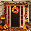 Acmind Fall Wreath for Front Door Outside 26" Autumn Front Door Maple Leaves - Brand New
