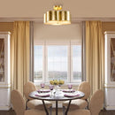 PARROT UNCLE CHANDELIER 15" LEAF SEMI FLUSH MOUNT CEILING LIGHT BBW9744-3 - GOLD - Like New