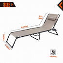 KingCamp Adjustable 4-Position Outdoor Chaise Lounge Chair Heavy Duty Camping - Brand New