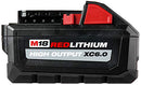 MILWAUKEE 48-11-1865 M18 REDLITHIUM HIGH OUTPUT XC 6 AH LITHIUM-ION BATTERY - Like New