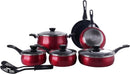 PAULA DEED PAULA DEEN 12 PIECE COOKWARE SET PD12PASRM - RUBY RED - Like New