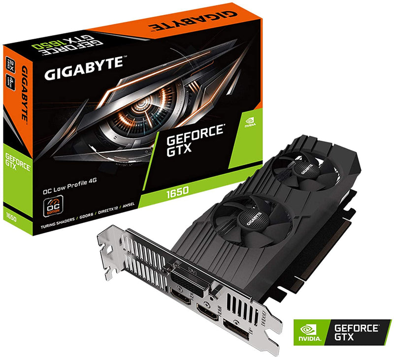 GIGABYTE GEFORCE GTX 1650 D6 OC LOW 4GB GDDR6 GRAPHICS CARD - GV-N1656OC-4GL - Like New