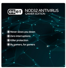 ESET NOD32 Antivirus 2024 Gamer Edition US 1 PC/ 1 Year Digital Delivery PC/MAC