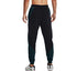1359357 UNDER ARMOUR DYNASTY FLEECE JOGGERS PANTS MEN M BLACK/TEAL W/ WHITE - Like New