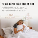 Threadmill 100% American Certified Supima Cotton Sheets King Size - 1200 Count - Brand New